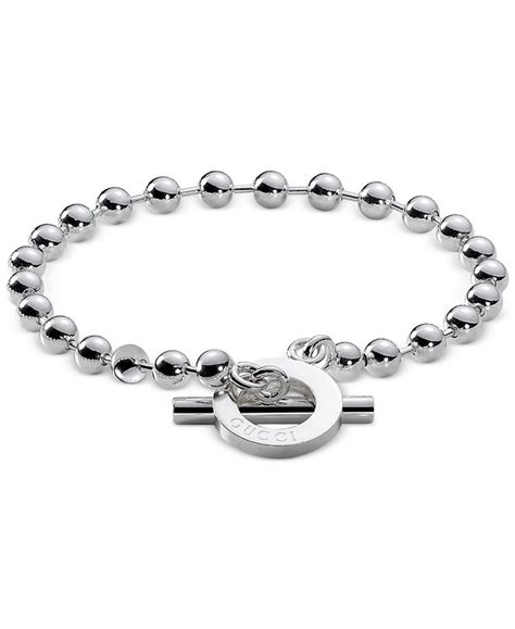 Gucci Unisex Sterling Silver Toggle Bracelet YBA010294001018